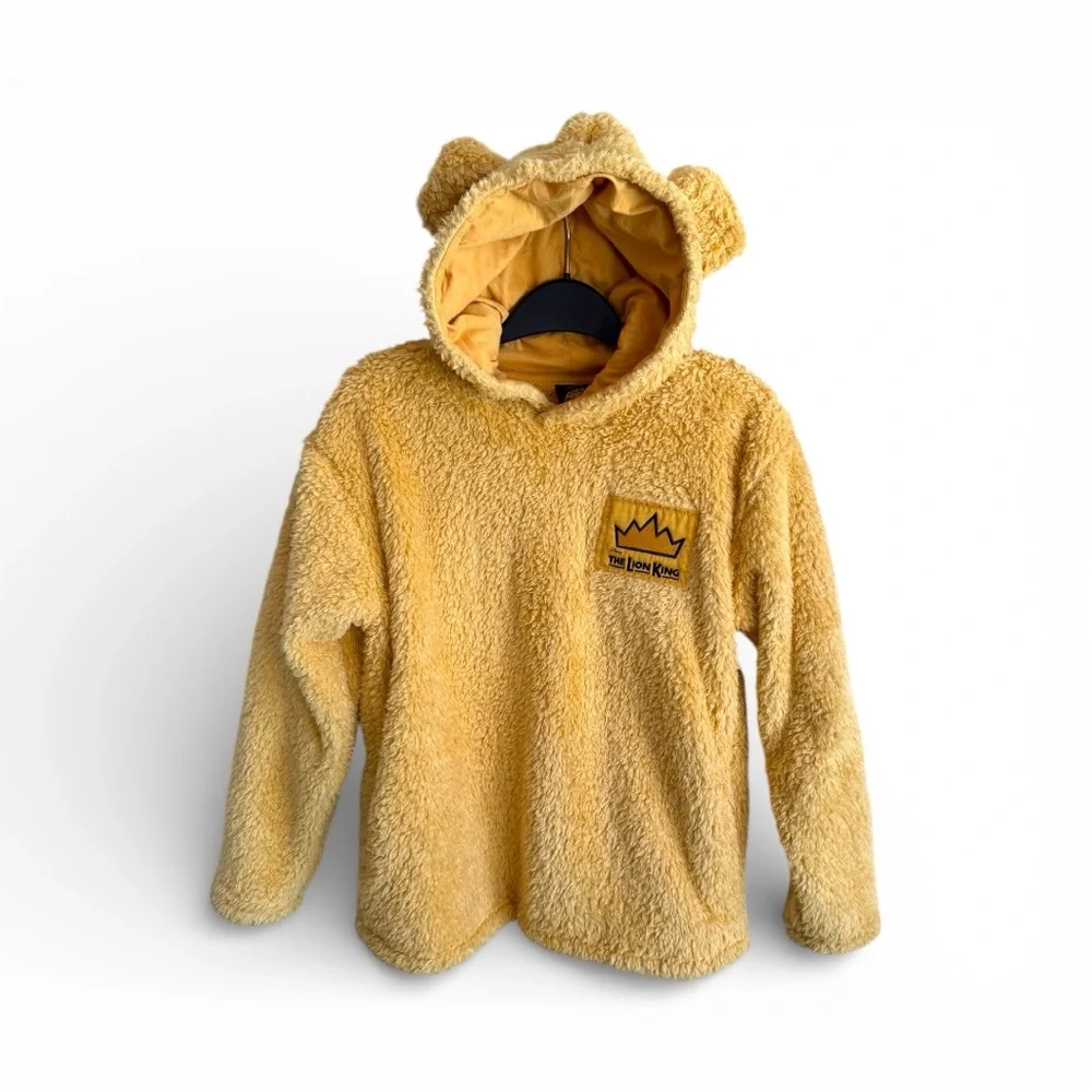 Disney Gold Lion King Fleece Hoodie for Kids Fits size 10-12 - Picture 5 of 7